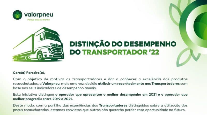 12 - Valorpneu promove Desempenho do Transportador 2022