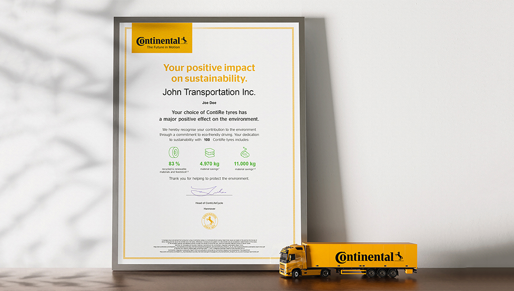 12 - Continental fornece prova de eficiencia da frota com novo certificado