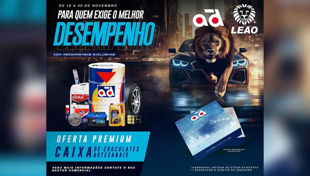 11 - De 16 a 30 de novembro vai estar em vigor a Campanha AD pneus LEAO promovida pela Autozitania Bragalis